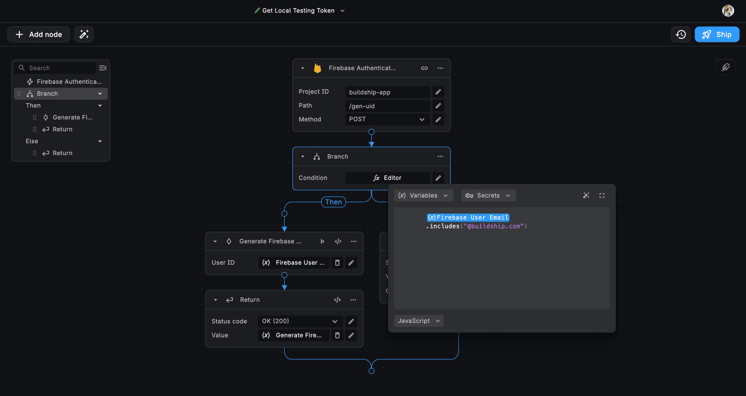 Firebase Authenticated Request Trigger